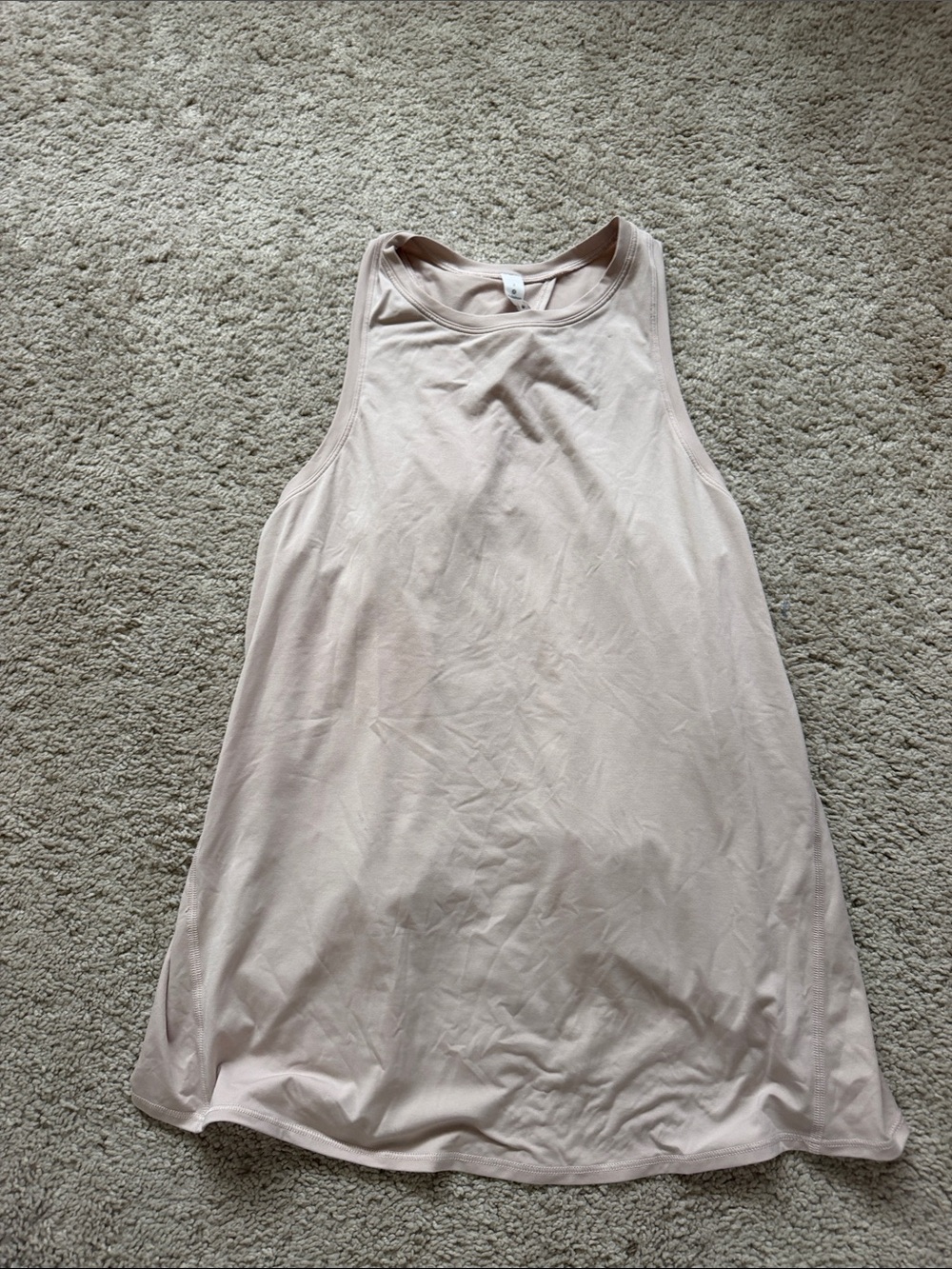 Lululemon Backless Workout Top in Light Blush